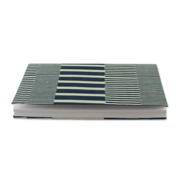 Alternate image for Blue and Ivory Block-Printed 80-Page 100 Cotton Journal Blue  Wonderful