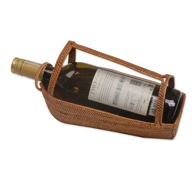 Alternate image for Handcrafted Pandan Leaf Bottle Holder from Bali Natural Companion