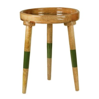 Alternate image for Spring-Themed Mango Wood and Resin Accent Table from India Sunflower Memory