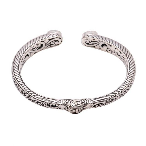 Alternate image for Peridot Scroll and Rope Pattern Cuff Bracelet from Bali Treasure Trove