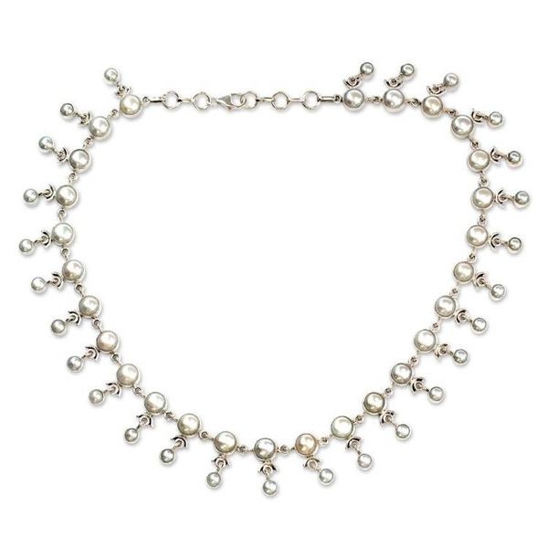 Alternate image for Bridal Jewelry Sterling Silver Pearl Waterfall Necklace Gratitude