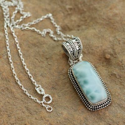 Alternate image for Handcrafted Sterling Silver Turquoise Colored Necklace Serene Sea