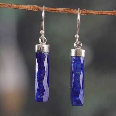 Primary image for High-Polished Minimalist Lapis Lazuli Dangle Earrings Fragments of Intellect