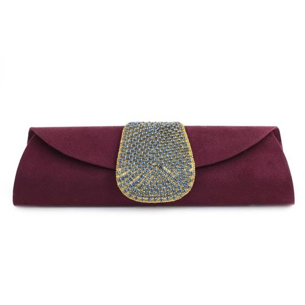 Alternate image for Embellished Clutch Evening Bag in Burgundy from India Burgundy Starlight