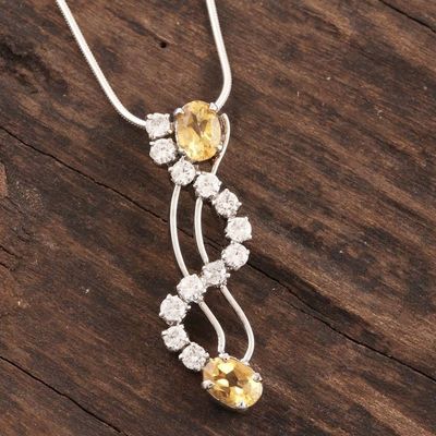Alternate image for Citrine pendant necklace Scintillating