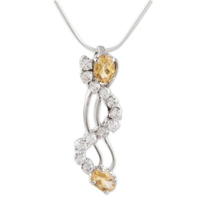 Alternate image for Citrine pendant necklace Scintillating