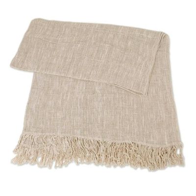 Primary image for Alabaster Ivory Handwoven Lightweight Cotton Throw from Bali Alabaster Madura
