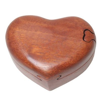 Alternate image for Hand Carved Suar Wood Puzzle Heart Box from Bali All My Love