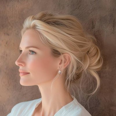Alternate image for Peridot Citrine Amethyst Silver Jali Chandelier Earrings Celestial Bloom