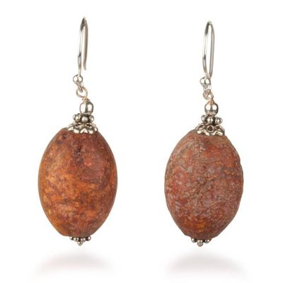 Alternate image for Bohemian-Inspired Warm-Toned Drusy Quartz Dangle Earrings Lavish Sands