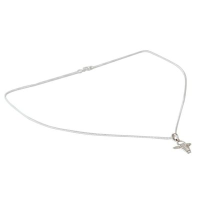 Alternate image for Shivas Bull in Sterling Silver Necklace Hindu Jewelry Nandi the Gatekeeper