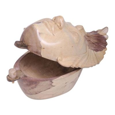 Alternate image for Hand Crafted Hibiscus Wood Box Gelungan Agung