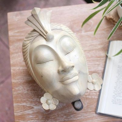 Alternate image for Hand Made Decorative Hibiscus Wood Box Frangipani Accent