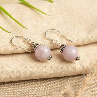 Alternate image for Lavender-Palette Sterling Silver and Agate Dangle Earrings Lavender Light