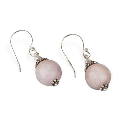 Alternate image for Lavender-Palette Sterling Silver and Agate Dangle Earrings Lavender Light