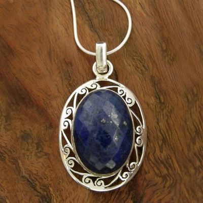 Alternate image for Womens Necklace Sterling Silver and Lapis Lazuli Jewelry Seductive Blue