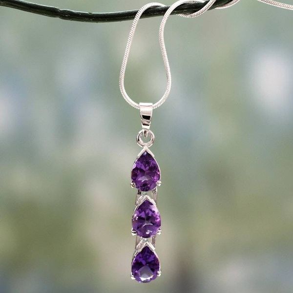 Alternate image for Amethyst Y-necklace Violets