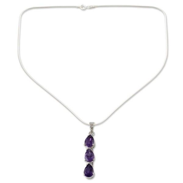 Alternate image for Amethyst Y-necklace Violets