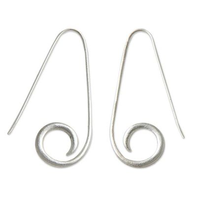 Image for Sterling Silver Earrings Curling Fern