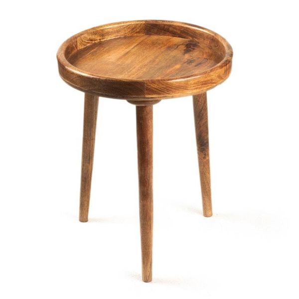 Alternate image for Handcrafted Polished Mango Wood Accent and Side Table Glow of the Tropics
