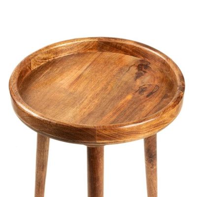 Alternate image for Handcrafted Polished Mango Wood Accent and Side Table Glow of the Tropics