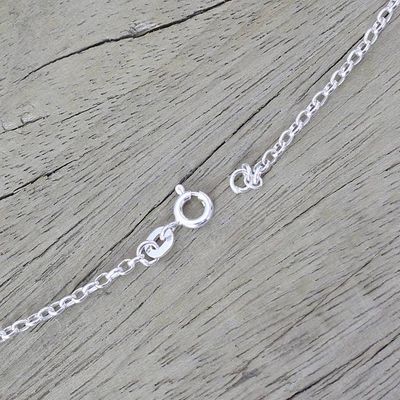 Alternate image for Amethyst and Sterling Silver Modern Necklace from India Feminine Purple
