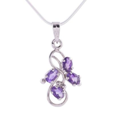 Alternate image for Amethyst pendant necklace Shining Mauve