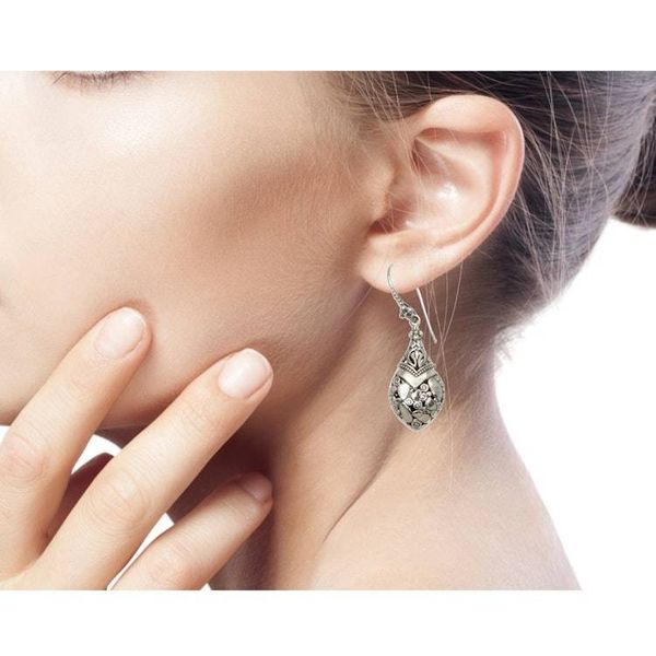 Alternate image for Balinese Sterling Silver Dangle Earrings Buli-buli
