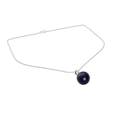 Primary image for Hand Made Sterling Silver and Lapis Lazuli Necklace Blue Universe