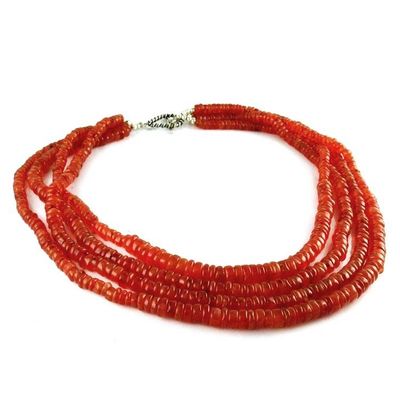 Alternate image for Carnelian Necklace from India Beaded Jewelry Loves Fire