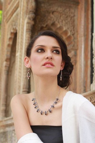 Primary image for Artisan Crafted Sterling Silver Multigem Necklace Delhi Dynasty