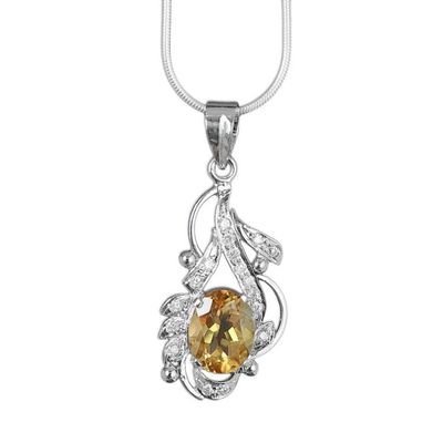 Alternate image for Citrine Necklace on Sterling India Jewelery Collection Jaipur Sun