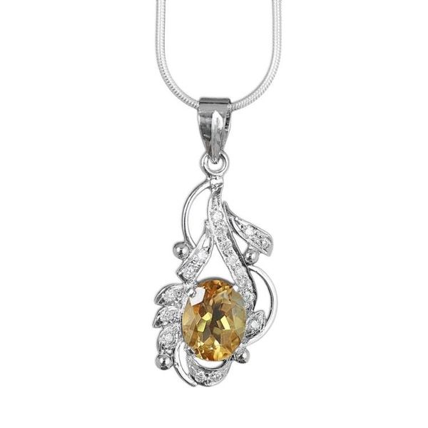 Alternate image for Citrine Necklace on Sterling India Jewelery Collection Jaipur Sun
