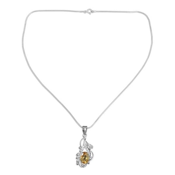 Alternate image for Citrine Necklace on Sterling India Jewelery Collection Jaipur Sun