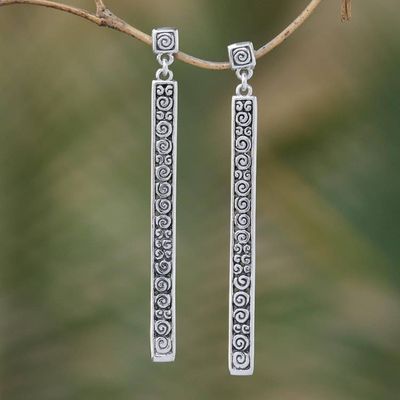 Alternate image for Artisan Jewelry Sterling Silver Dangle Earrings Trailing Curls