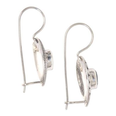 Alternate image for Balinese Fair Trade Silver and Blue Topaz Earrings Azure Sincerity