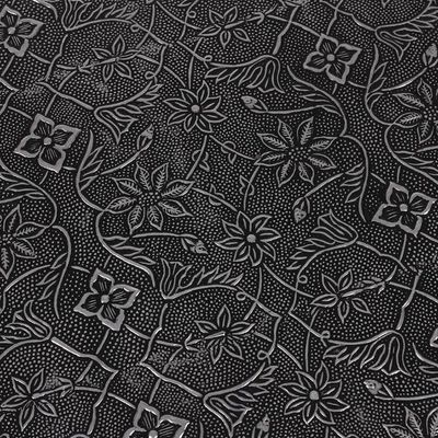 Alternate image for Spring-Themed Embossed Aluminum and Mango Wood Accent Table Tradition  Elegance