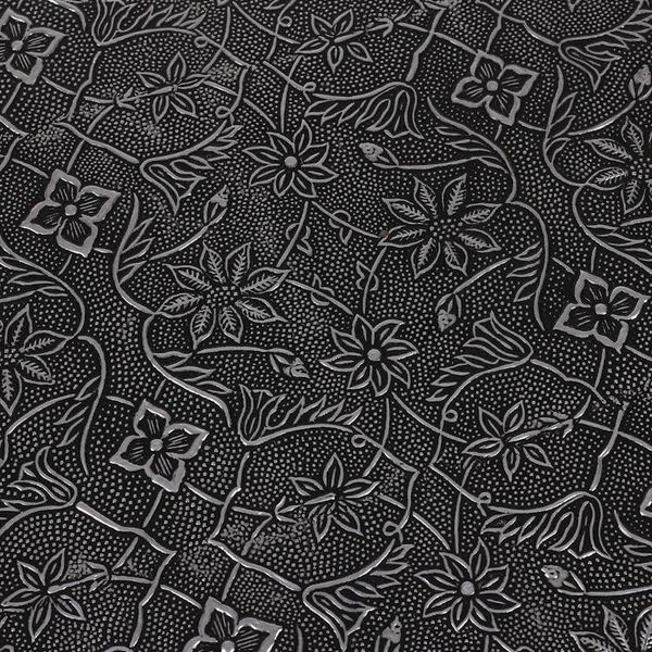 Alternate image for Spring-Themed Embossed Aluminum and Mango Wood Accent Table Tradition  Elegance