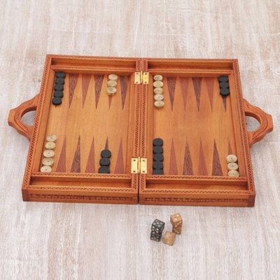 Alternate image for Hand Carved Balinese Romance Backgammon Set Mythic Lovers