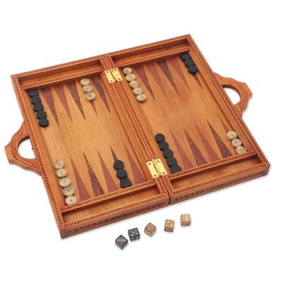 Alternate image for Hand Carved Balinese Romance Backgammon Set Mythic Lovers