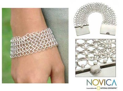 Primary image for Sterling Silver Link Bracelet Nets in Moonlight
