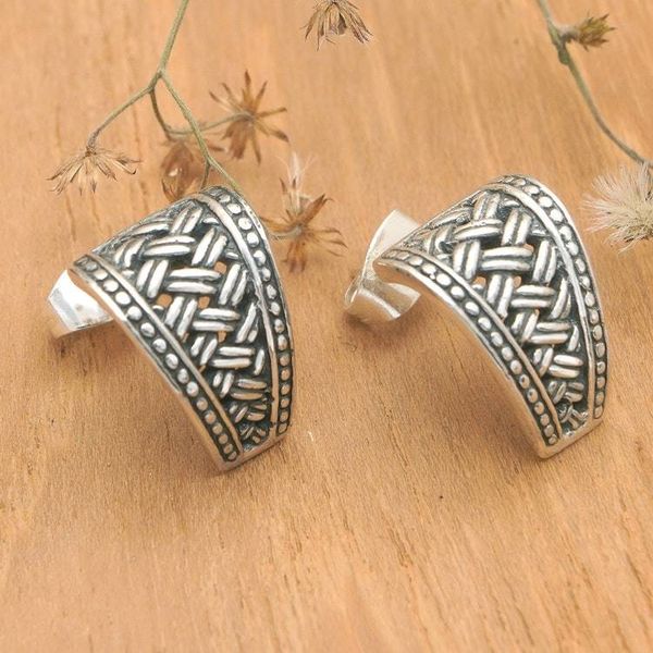 Alternate image for Sterling Silver Drop Earrings from Indonesia Sterling Weaves