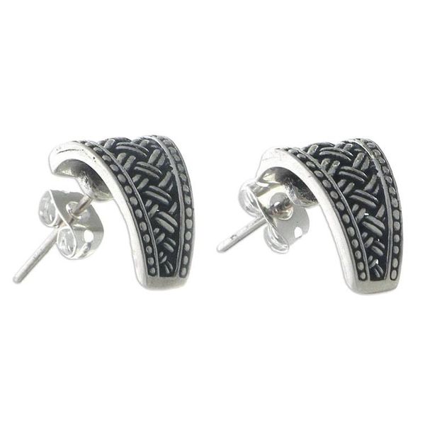 Alternate image for Sterling Silver Drop Earrings from Indonesia Sterling Weaves