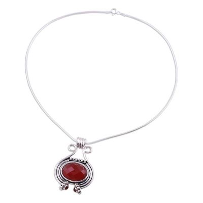 Alternate image for Womens Jewelry Sterling Silver and Carnelian Necklace Desire