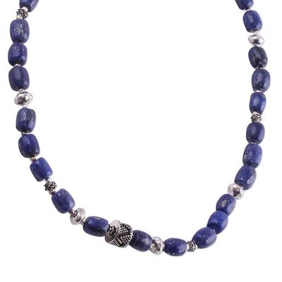 Alternate image for Lapis lazuli beaded necklace India Glamour