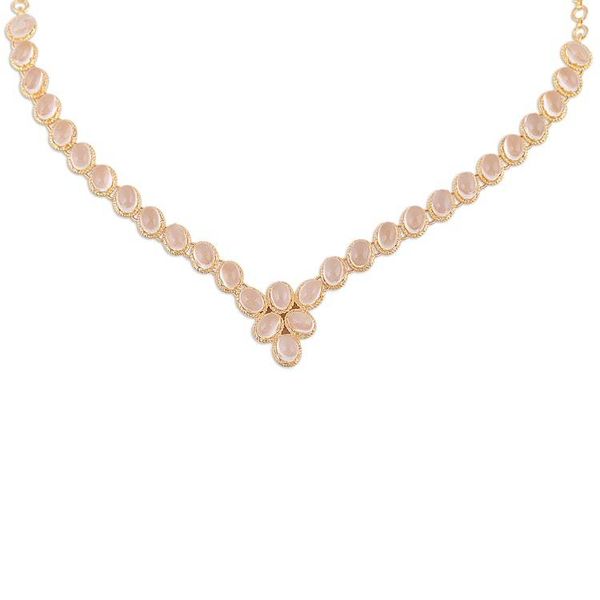 Alternate image for Gold Vermeil Moonstone Necklace Handcrafted in India Misty Garland