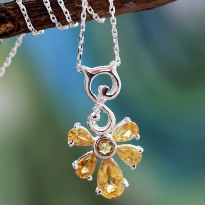 Primary image for Citrine pendant necklace Golden Blessings