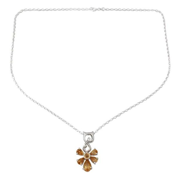Alternate image for Citrine pendant necklace Golden Blessings