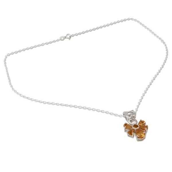 Alternate image for Citrine pendant necklace Golden Blessings