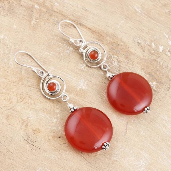 Alternate image for Hand Crafted Carnelian Dangle Earrings from India Lust for Life